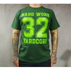 Hard Work t-shirt "32 HARDCORE" - zielona